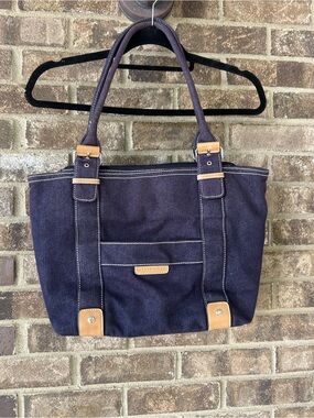 True Vintage Tommy Hilfiger Dark Wash Denim Tote Bag | Y2K Aesthetic
